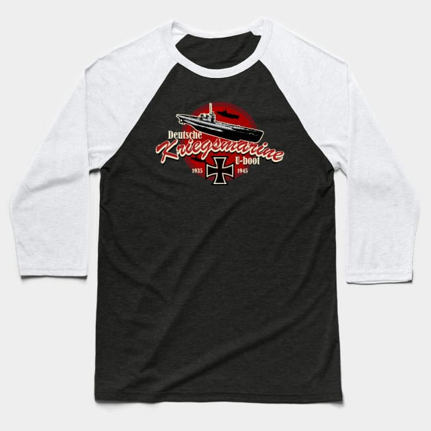 Deutsche Kriegsmarine U-boot Baseball T-Shirt by TCP